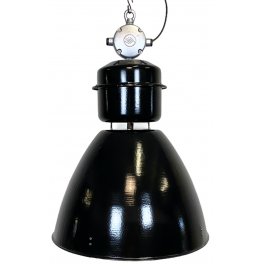 Industriální smaltovaná lampa šedá
