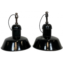 Industriální smaltovaná lampa