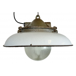 Industriální smaltovaná lampa