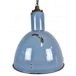 Industriální smaltovaná lampa 1950 Bauhaus