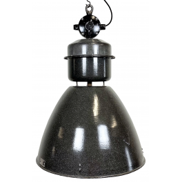 Industriální smaltovaná lampa šedá