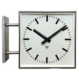 Industriální hodiny oboustranné PRAGOTRON 33 cm