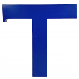 Plechové reklamní písmeno T