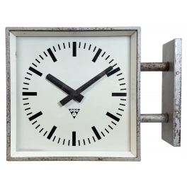 Industriální hodiny oboustranné PRAGOTRON 34 cm