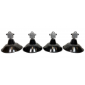 Set 4 Industriálních smaltovaných lamp