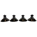 Set 4 Industriálních smaltovaných lamp